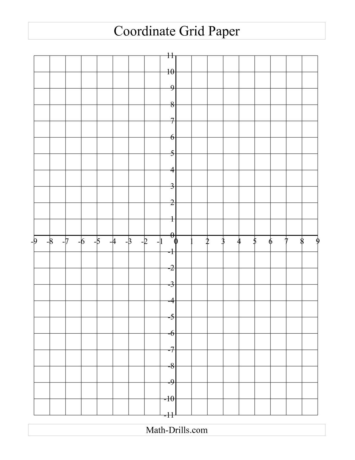 Free Coordinate Graph Paper Printable