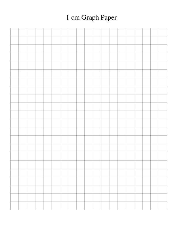 1 cm Graph Paper Template