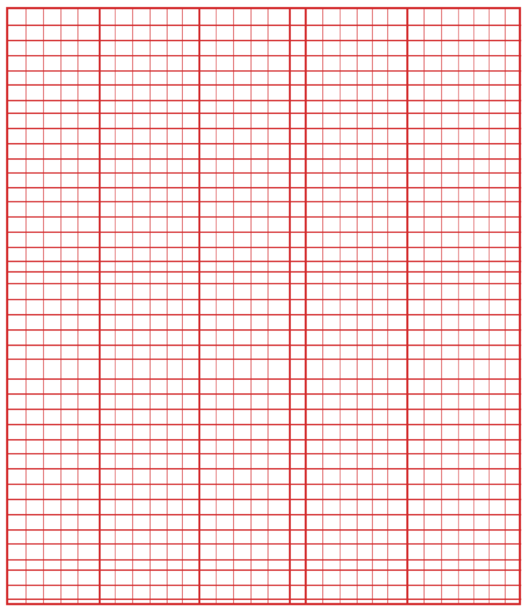 Free Printable Knitting Graph Paper Template PDF